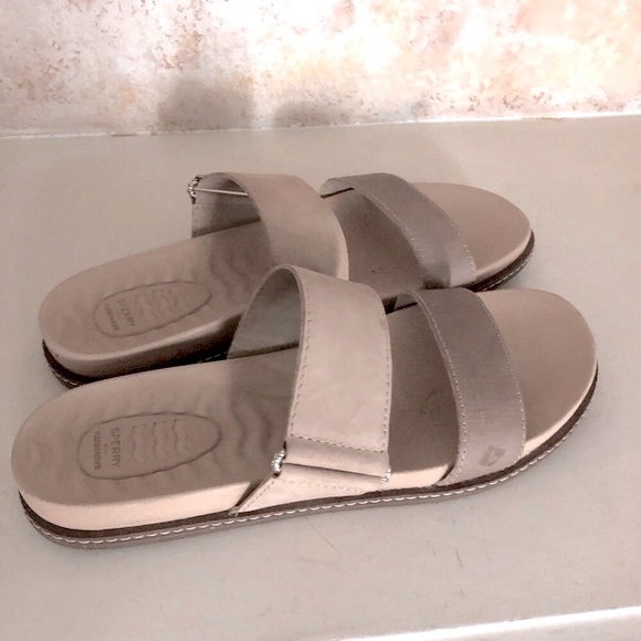 Sperry Waveside Sandal Metallic Plushwave Leather Size 7.5 Upper Strappy - Picture 3 of 8